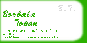 borbala topan business card